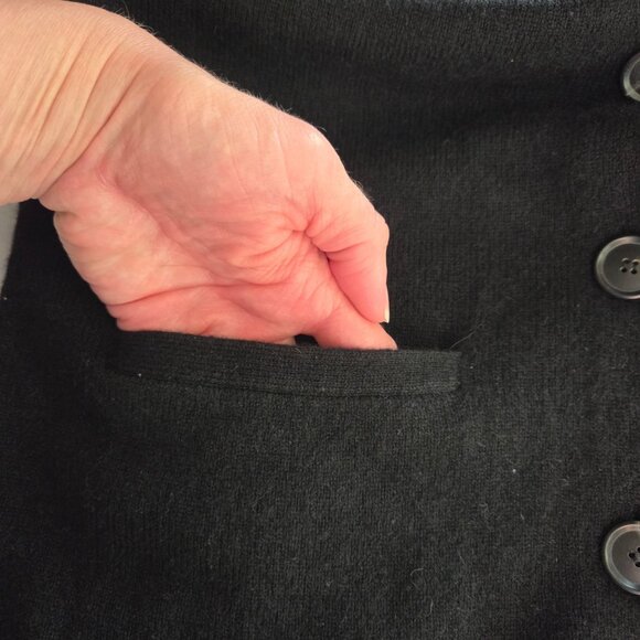 Theory Amaya 100% Cashmere Tunic Cardigan Sweater Black Size Small NWT - Picture 5 of 14